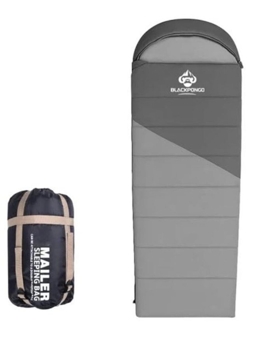 Hooded Envelope Sleeping Bag Lightweight Water-Resistant 7 ft 3 in × 2 ft